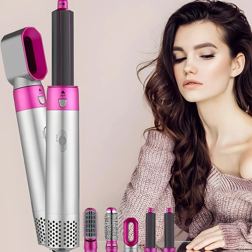 Secador de Cabelo 5 em 1 com Escova iônica - Tecnologia Avançada para um Cabelo Perfeito - 110V