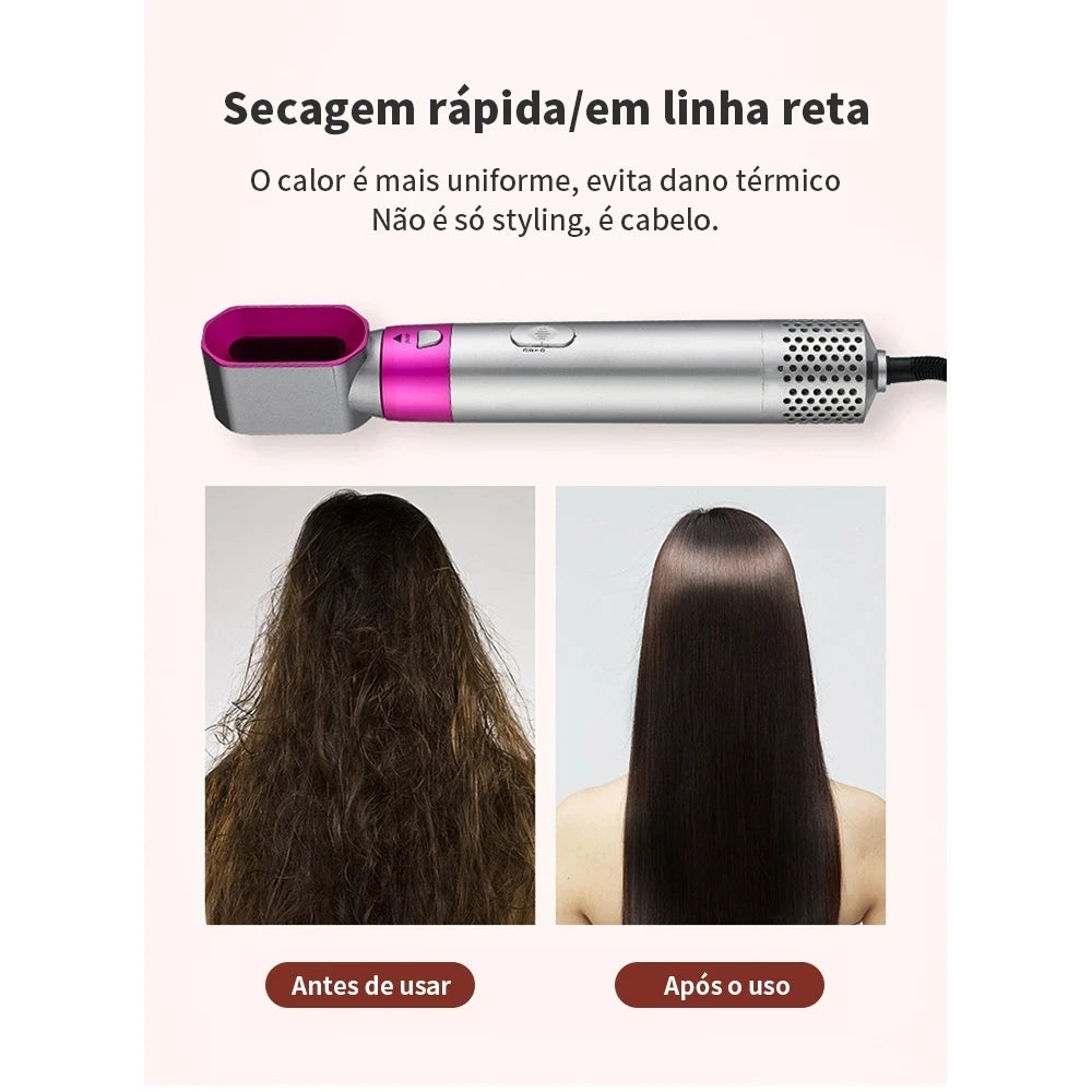 Secador de Cabelo 5 em 1 com Escova iônica - Tecnologia Avançada para um Cabelo Perfeito - 110V