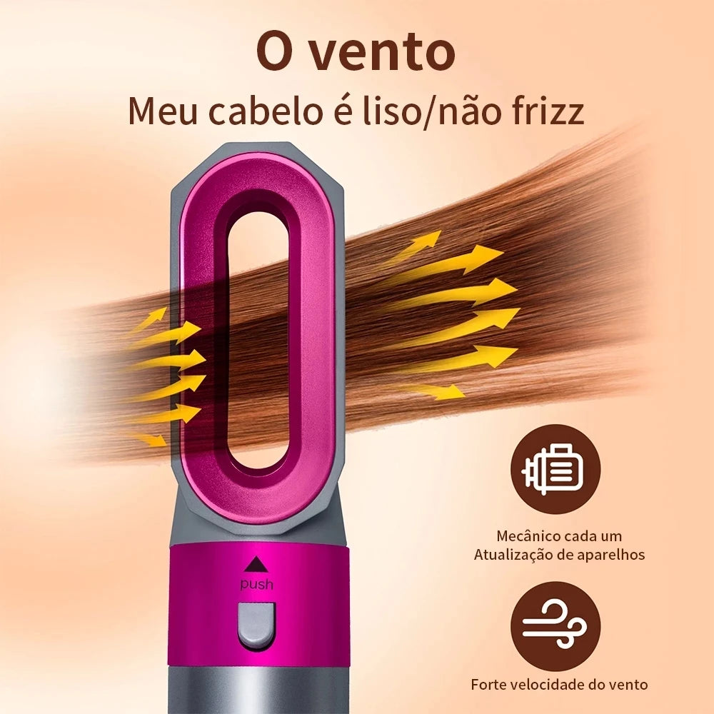 Secador de Cabelo 5 em 1 com Escova iônica - Tecnologia Avançada para um Cabelo Perfeito - 110V